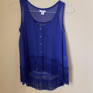 blue sheer tank